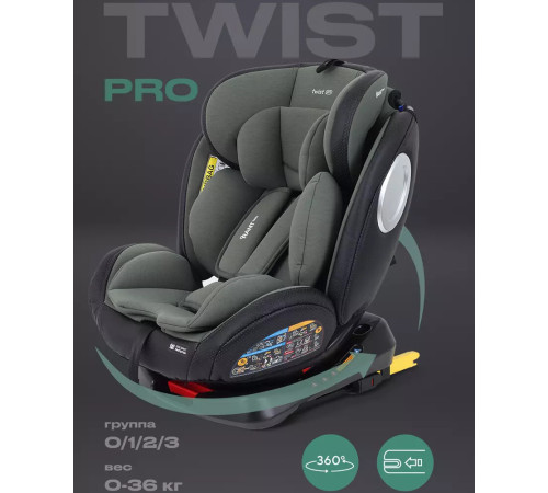 Детское автокресло Rant Basic Twist Isofix YC06 зеленый