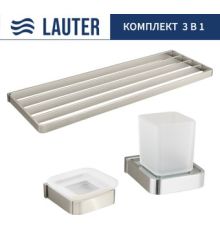 Набор аксессуаров для ванной Lauter 21SH7061 + 21SH7051 + 21SH7131 Chrome, 3 предмета