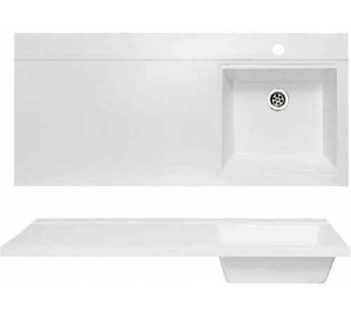 Умывальник Runo Гамма 105 лайт с левым крылом белый