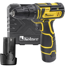 Дрель-шуруповерт Kolner KCD 12-2LC с 2-мя АКБ, оснастка, кейс
