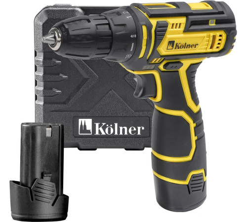 Дрель-шуруповерт Kolner KCD 12-2LC с 2-мя АКБ, оснастка, кейс