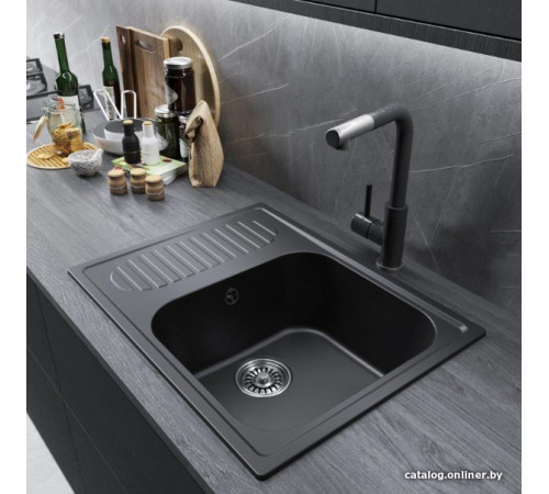 Кухонная мойка Mixline ML-GM18 551978 ультра-черный