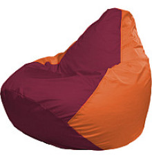 Кресло-мешок Flagman Груша Медиум XL Г1.1-307 бордовый/оранжевый