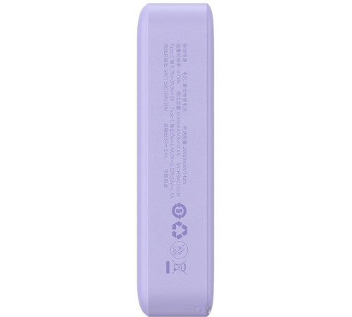 Внешний аккумулятор Baseus Magnetic Mini Wireless Fast Charge Power Bank 20W 20000mAh сиреневый