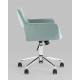 Офисное кресло Stool Group Ross chrome velvet Olive 61 велюр серо-зеленый