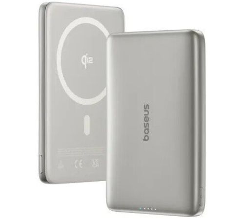 Внешний аккумулятор Baseus PicoGo AM41 Ultra-Slim Qi2 Magnetic Power Bank 10000mAh титановый