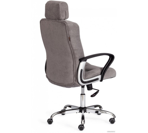 Офисное кресло TetChair Oxford хром/флок серый