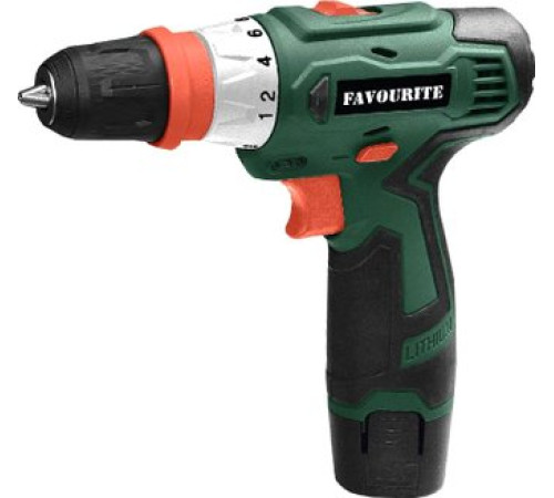 Дрель-шуруповерт Favourite DC-12MF с 2-мя АКБ, кейс