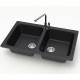 Кухонная мойка MARRBAXX Карельский камень модель 20/Q4 F020Q004 черный