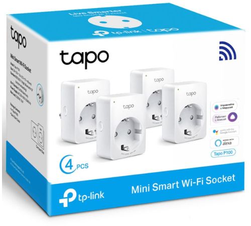Умная розетка TP-Link Tapo P100 4 шт