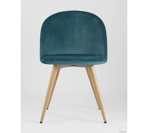 Стул Stool Group Лион велюр c ромбами аквамарин