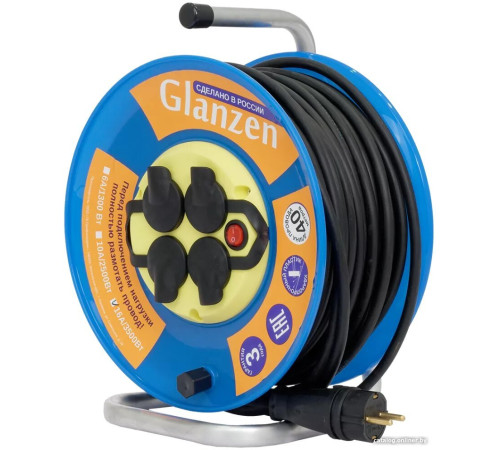 Удлинитель на катушке Glanzen EB-40-011