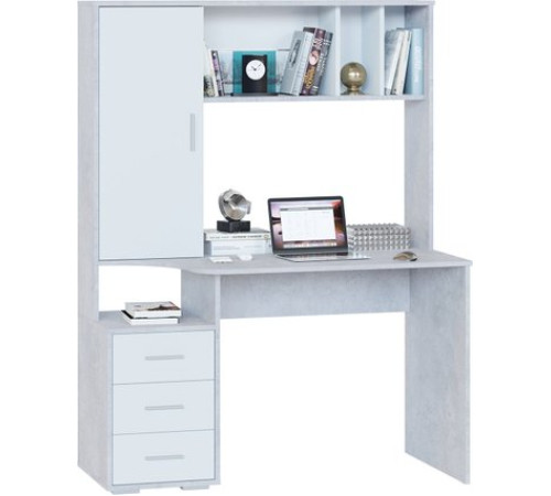 Стол Сокол КСТ-16 бетон/белый