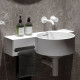 Умывальник Belux Аврора 550 R 18, белый матовый/Solid Surface