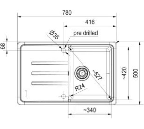 Кухонная мойка Franke BSG 611-78L 114.0683.321 сахара
