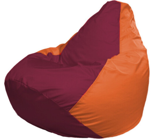 Кресло-мешок Flagman Груша Макси Г2.1-307 оранжевый/бордовый