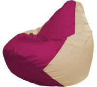 Кресло-мешок Flagman Груша Макси Г2.1-373 бежевый/фуксия