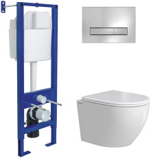 Унитаз подвесной Berges Wasserhaus Okus Rimless 043392 с сиденьем