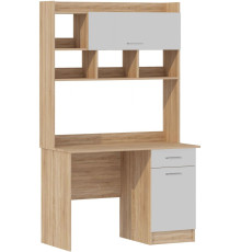 Стол Памир ПКС-2 дуб сонома/белый глянец