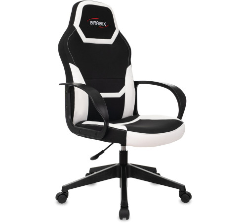 Игровое геймерское кресло Brabix Alpha GM-018 532640 черный/белый