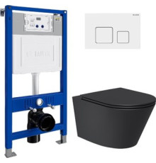 Унитаз подвесной Lauter Longer 2110822B + 21901001 кнопка 219702F, белый