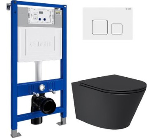 Унитаз подвесной Lauter Longer 2110822B + 21901001 кнопка 219702F, белый