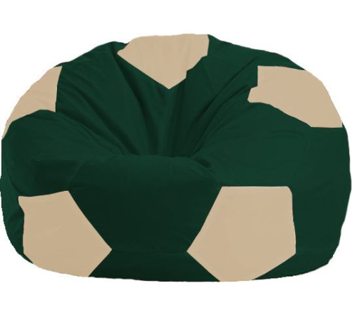 Кресло-мешок Flagman Мяч Стандарт М1.1-62 темно-зеленый/светло-бежевый