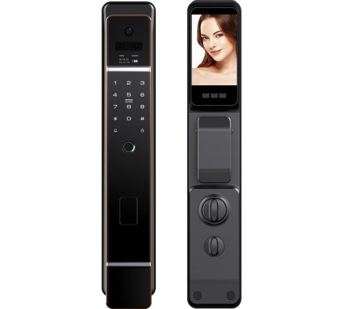 Дверной замок Roome Tuya 3D face intercom Lock 3D face-1 черный