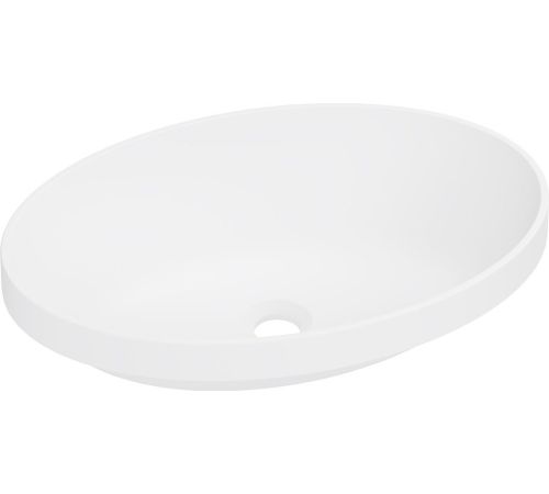 Умывальник Belux Джаз 540 Эллипс 18, белый матовый/Solid Surface
