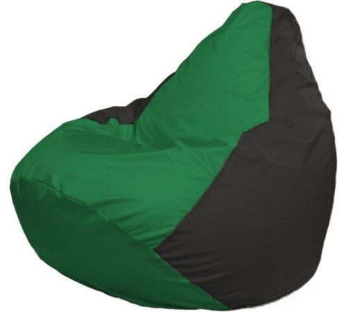 Кресло-мешок Flagman Груша Макси Г2.1-235 черный/зеленый