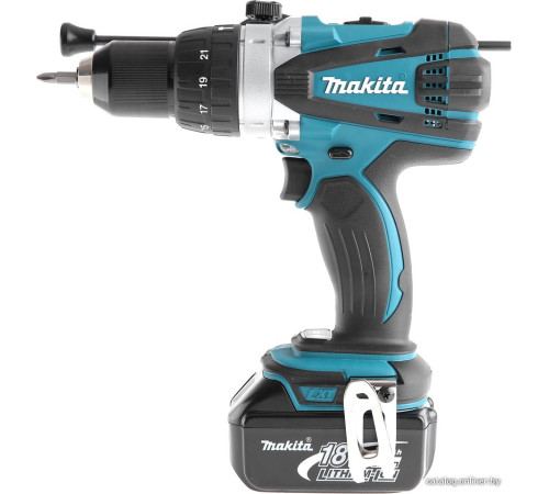 Ударная дрель-шуруповерт Makita DHP458RFE с 2-мя АКБ, кейс