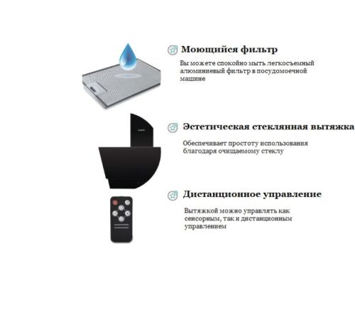 Кухонная вытяжка Schtoff Albina 60 черный