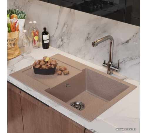 Кухонная мойка Mixline ML-GM31 552187 песочный