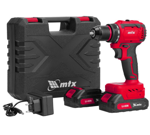 Дрель-шуруповерт MTX CDS-BL-20 с 2-мя АКБ, кейс