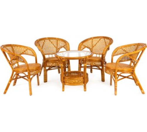 Набор садовой мебели TetChair Pelangi стол/4 кресла, honey