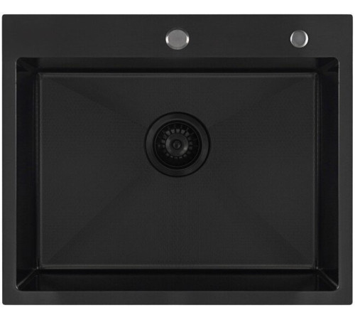 Кухонная мойка Diamond 600*500, коландер, дозатор BLACK DECOR