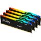 Оперативная память Kingston FURY Beast RGB 4x16ГБ DDR5 6000 МГц KF560C40BBAK4-64