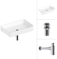 Умывальник Lauter 21842 + клапан 21190CH + сифон 21635CH хром