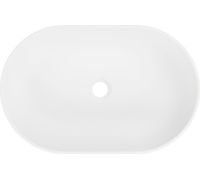 Умывальник Belux Джаз 560 Овал 18, белый матовый/Solid Surface