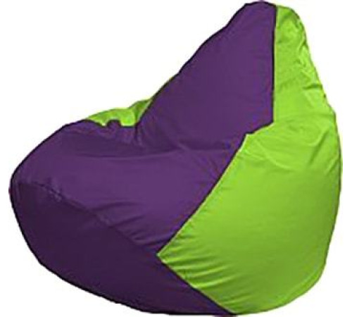 Кресло-мешок Flagman Груша Мега Super Г5.1-31 фиолетовый/салатовый