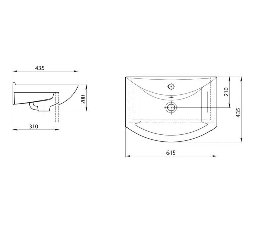 Умывальник Santeri Грация 61.5x43.5 [1.3120.3.S00.11B.0]