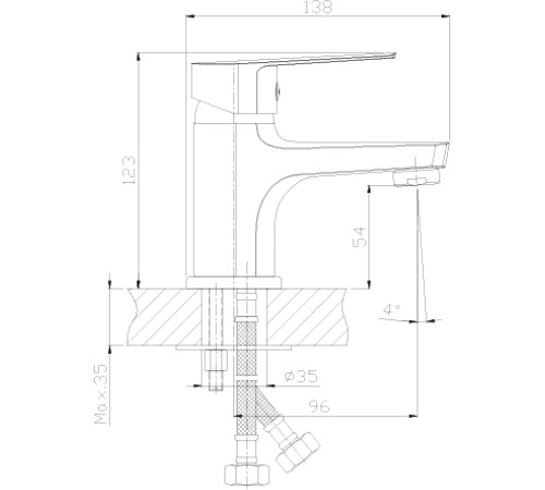 Смеситель  Rossinka Silvermix S35-11