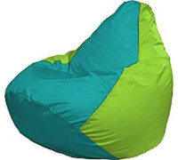 Кресло-мешок Flagman Груша Медиум Г1.1-294 бирюзовый/салатовый