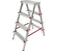 Лестница-стремянка Новая высота NV 112 алюминиевая двухсторонняя 2x4 ступеней