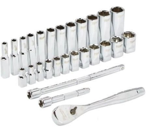 Набор трещотка с головками Milwaukee 4932471864 28 предметов