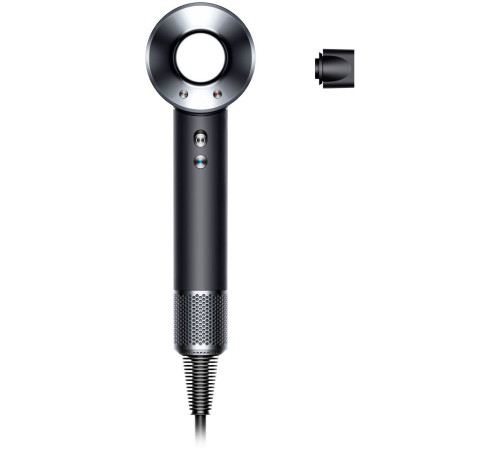 Фен Dyson Supersonic HD08 с переходником на евровилку, черный/никель
