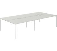 Офисный стол Norden 320х163.8х75 SG.259.SH.44.WH белый/серый бархат
