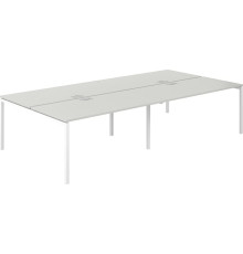 Офисный стол Norden 320х163.8х75 SG.259.SH.44.WH белый/серый бархат