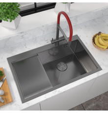 Кухонная мойка ZorG ZRN 5080 Premium R PVD Gunblack
