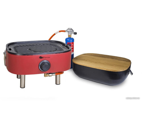 Портативный газовый гриль Sahara Mini BBQ серый